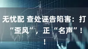 无忧配 查处诬告陷害：打 “歪风”，正 “名声”！